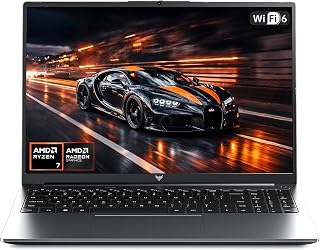 KAIGERR Gaming Laptop with AMD Ryzen 7430U(Up to 4.3GHz), 16GB DDR4 512GB SSD Laptop Computer, 1920P FHD Display, WiFi 6, USB3.2, Type_C, Webcam Cover Slide