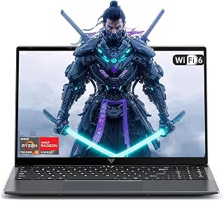 KAIGERR Gaming Laptop, Laptop with AMD Ryzen 7430U(Up to 4.3GHz), 16GB DDR4 512GB SSD Laptop Computer, 1920P FHD Display, WiFi 6, USB3.2, Type_C, Webcam Cover Slide