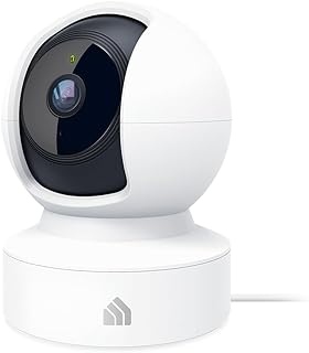 Kasa 2K+ Indoor Pan/Tilt Wired Security Camera, Baby & Pet Monitor, KC410S | Motion Detection & Tracking, 2-Way Audio, Night Vision, Subscription-Free Local Storage or Optional Cloud