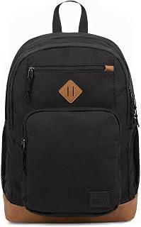 KEOFID Light Weight Travel backpack for Men and Women, Laptop Backpack for Work, Large Bag for College, Water Resistent(Carbon and brown)
