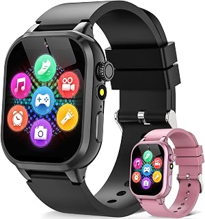 Kids Smart Watches for Girls Boys Toys Ages 4-12 with 30+ Games Video Recorder Music Alarm Clock Learning Card HD Touchscreen 4 5 6 7 8 Year Olds Birthday Gift