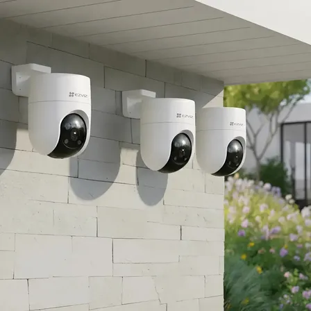 Kit 3 C&aacute;maras De Seguridad Wifi Vision 360 Color 1080p Ezviz CS-H8C