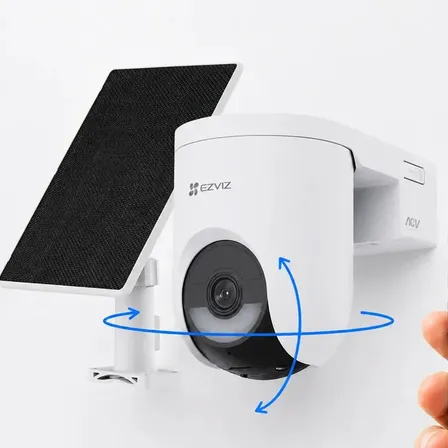 Kit C&aacute;mara De Seguridad Ezviz Hb8c Lite 4g 4mp Wifi Exterior Kit Solar 5w 360&deg;