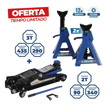 Kit Logus: Crique 2t Perfil Bajo + Par Caballetes Tr&iacute;pode 3t