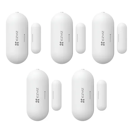 Kit Sensor Magnetico X5 Apertura Cierre De Alarma Ezviz T2c Blanco