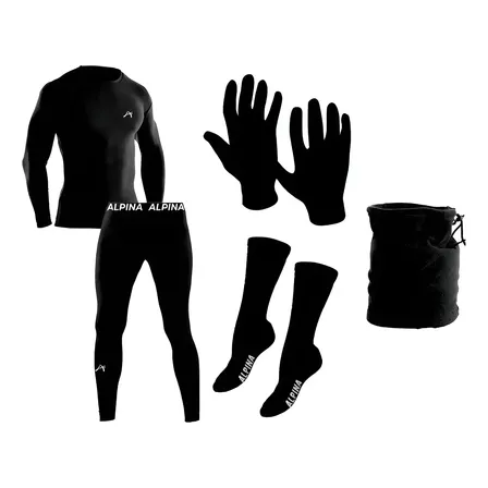 Kit Super Termico Fr&iacute;o Extremo + Guantes + Medias + Cuello