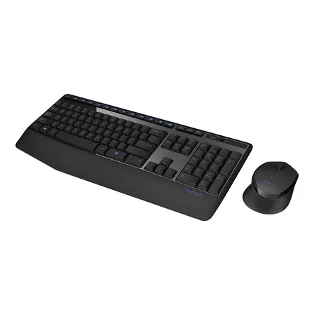 Kit Teclado y Mouse Inalambrico Mk345 Logitech Color Negro