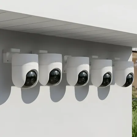 Kit X5 C&aacute;mara Domo Ezviz H8c 2mp Wi-fi Blanco Ptz 1x Zoom Blanco