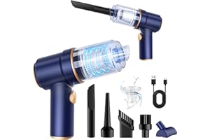 KMM Handheld Car Vacuum Cleaner, 9000Pa Vacuum Cleaner and Air Duster, 120W High Power Hand Held Vacuum with LED Light and Multi-Nozzles for Car, Home, Office, Pet