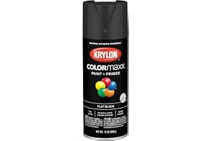Krylon ColorMaxx 12 Oz. Flat Spray Paint, Black - 1 Each