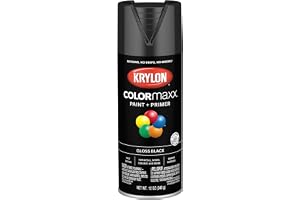 Krylon ColorMaxx12 Oz. Gloss Spray Paint, Black - 1 Each