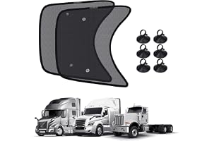 KUST 2PCS 23''*21.6'' Side Window Shades for Semi Truck/Heavy Duty Truck - Freightliner Cascadia, Volvo, Mack, Kenworth, Peterbilt, International LT, Western Star - Mesh Shade - Truck Accessories