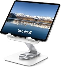 Lamicall Adjustable iPad Stand for Desk, Ultra-Slim Foldable, 360&deg; Rotation