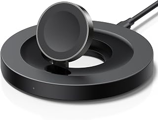 Lamicall for Apple Watch Charger, Magnetic Fast Charging Stand Dock Station | Constant Temperature Charger, Portable Foldable for All iWatch Series, for Nightstand Desk Office, Travel Accessories