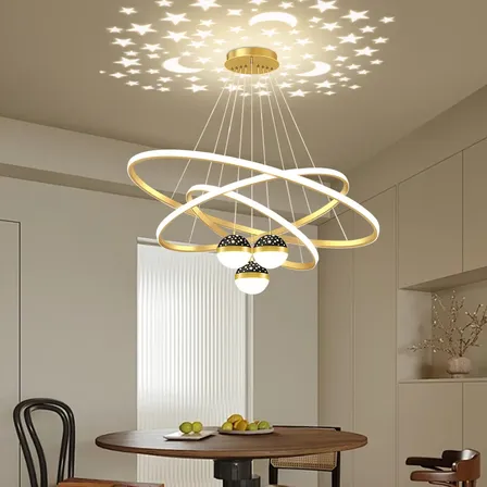 Lampara Colgante Comedor Techo Led Estilo Moderno Amarillo