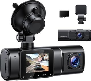 LAMTTO Dual Dash Cam Front and Inside,Dash Camera for Cars with 32GB Card