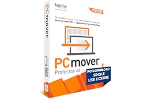 Laplink PCmover Professional - Move your Applications, Files and Settings from an Old PC to a New PC - Data Transfer Software - 1 Use License