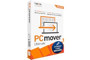 Laplink PCmover Ultimate 11 - Migration of your Applications, Files and Settings from an Old PC to a New PC - Data Transfer Software - With Optional High Speed Ethernet Cable - 1 License