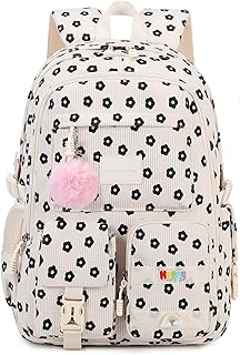 Laptop Backpack Kids Girls Teen Bookbag Elementary Middle school bag 18in(3-Plum Blossom)