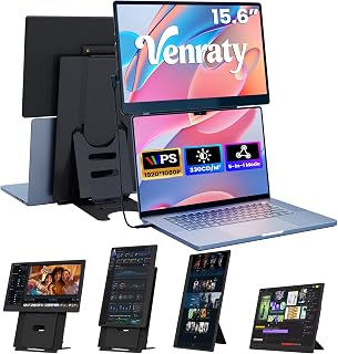 Laptop Screen Extender, 15.6" FHD 1080P Detachable Monitor Portable