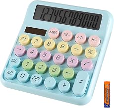 Large Computer Electronic Calculator Counter Solar & Battery Power 12 Digit Display Multi-Functional Big Button for Business Office School Calculating (HY-2278)