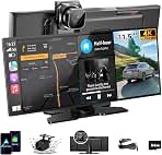 Largest 11.5 inch Wireless CarPlay Screen for Car, A-pple CarPlay & Android Auto HD Touchscreen with 4K Dash Cam/1080P Backup Camera/Navigation/Bluetooth/Voice Control/FM/Mirror Link,for All Vehicles