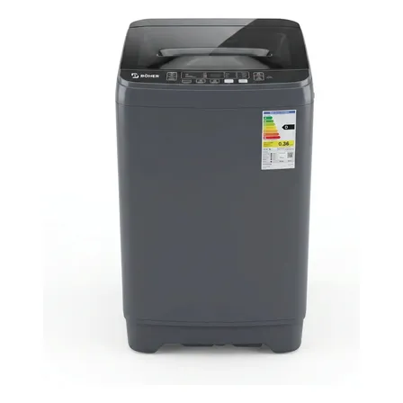Lavarropas B&ouml;her Autom&aacute;tico Wmcvsl6k 4Kg Carga Superior - Gris Oscuro
