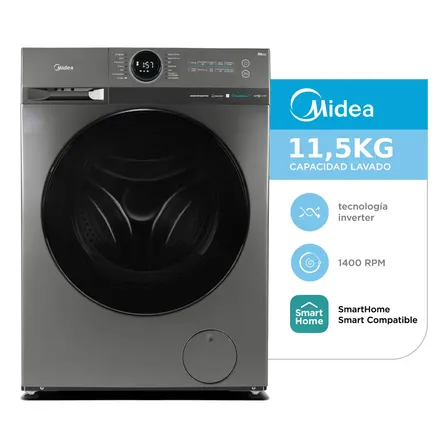 Lavarropas Inverter Midea Smart 11,5kg Mf200w115wb/t-a1
