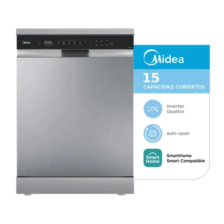 Lavavajillas Midea Smart 15 Cubiertos Color Inox De-415xar1