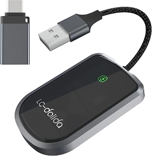 LC-dolida Wireless CarPlay Adapter for Apple - Convert Wired to Wireless Adapter Dongle Cars, Plug and Play for iOS 10+&Cars 2017 (Black)