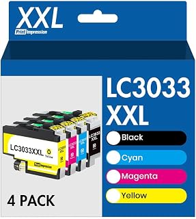LC3033 BK/C/M/Y Ink Cartridges for Brother LC3033 Ink Cartridges LC3033XXL | 4-Pack for Brother Ink Cartridges LC3033 for Brother MFC-J995DW MFC-J805DW MFC-J815DW MFC-J995DWXL MFC-J805DWXL MFC-J815DWXL