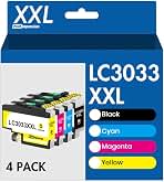LC3033 BK/C/M/Y Ink Cartridges XXL Compatible for Brother LC3033 Ink Cartridges LC3033XXL LC3035 High Yield for Brother MFC-J995DW MFC-J805DW MFC-J815DW MFC-J995DWXL MFC-J805DWXL MFC-J815DWXL (4-Pack)