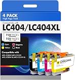 LC404 LC404XL MFC-J1205W Ink Cartridges for Brother Printer 4 Pack
