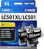 LC501 LC501XL Black MFC-J1360DW Ink Cartridges for Brother Printer 1360
