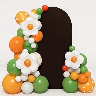 LEBENGURU 7.2FT Arch Backdrop Cover, Brown Spandex Fitted for Round Top | 2 Sided Wedding Arch Cover, Chiara Stand Covers, for Birthday Party Baby Shower Banquet Balloon D&eacute;cor