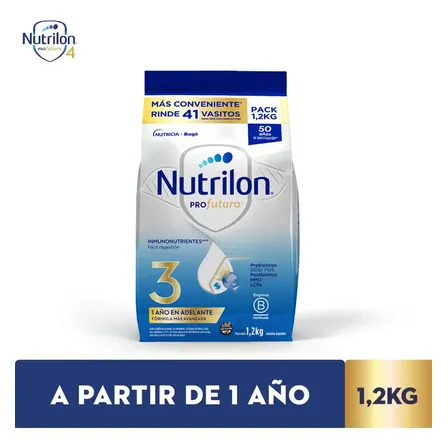Leche de f&oacute;rmula en polvo sin TACC Nutrilon Profutura 3 bolsa 1.2kg - 1 a 2 a&ntilde;os