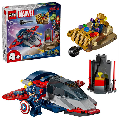 LEGO Marvel Captain America vs Thanos Set for Kids 76319