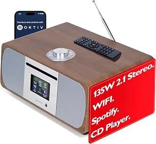 LEMEGA M5P CD Player,Internet Radio,Spotify, Bluetooth,FM Stereo,Walnut