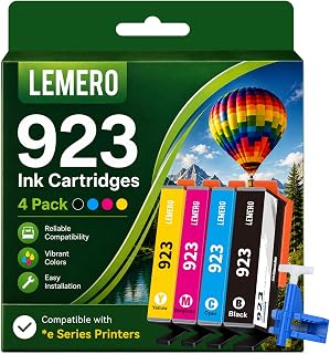 LEMERO 923 Ink Cartridges Replacement for HP 923 923e Ink, 4-Pack with Tool
