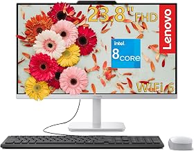 Lenovo 2026 24" FHD All-in-One Desktop Computer 16GB RAM 512GB PCIe SSD | IdeaCentre Business AIO, Intel 8-Core Processor (up to 3.8 GHz), Wi-Fi 6, Windows 11，Ideal for Home Office and Students