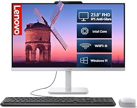 Lenovo IdeaCentre 23.8" FHD AIO Desktop, Intel 8-Core i3, 32GB RAM, 1TB SSD