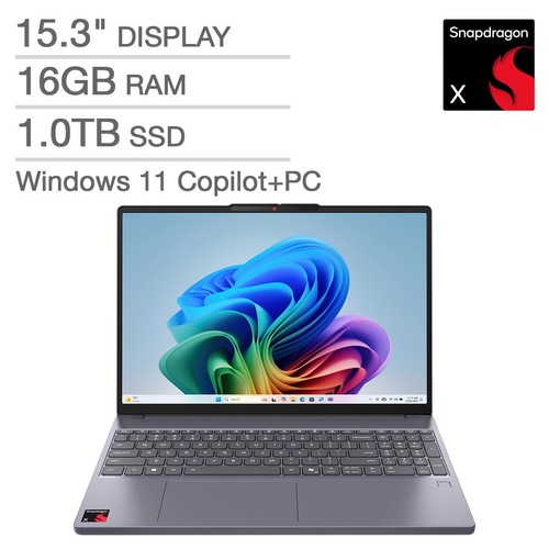 Lenovo IdeaPad Slim 3x Snapdragon X 16GB RAM 1TB SSD 15.6" Touch WUXGA 1920x1200