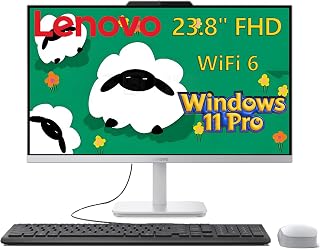 Lenovo All-in-One Desktop Computer, AIO 24 with Intel Core i3-N305, 16GB RAM, 512GB SSD, Office 365 for the Web, for Home Daily use and Remote Work, Video Streaming & Photo Editing, Windows 11 Home