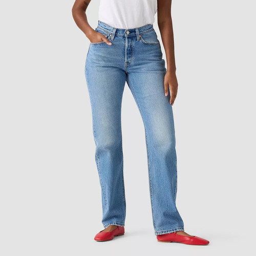 Levi Women 501 High-Rise Curvy Fit Straight Leg Jeans