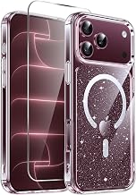 LeYi for iPhone 18 Pro Max Case with Magsafe for Women Girly Glitter Clear