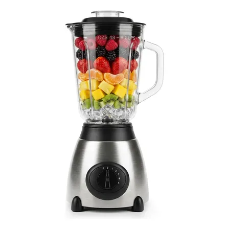 Licuadora Col Home Vidrio Acero Inox 600W 5 Velocidades 1.5L Antideslizante