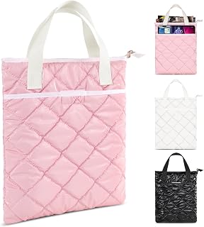 Likesing Book Sleeve Pouch with Zipper, Waterproof Book Pouch 13" X 11", Book Protector Sleeve with Front Pocket, Book Protector Sleeve, Book Club Christmas Birthday Gifts for Book Lovers (Pink)
