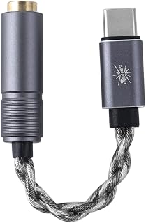 Linsoul Kiwi Ears AD1 Pro USB C DAC Adapter Cable, Custom DAC Chip, Official Web Customizable EQ Tuning, Ultra-Low Noise Portable IEM Amp for IEM Enthusiasts & Music Lovers (Type-C to 4.4mm)