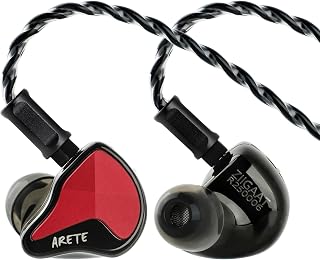 Linsoul ZiiGaat x Fresh Reviews Arete II IEM,2nd Gen 1DD+4BA Hybrid in Ear Monitor,Wired HiFi Earbuds,Full CNC Aluminum Shell Earphone with Detachable Silver-Plated OFC Cable for Musician (Graffiti)