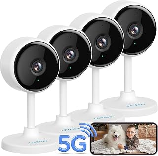 litokam Indoor Cameras for Home Security with Night Vision, Pet Camera with Phone App, WiFi Home Security Camara, Baby Monitor Compatible with Alexa, Motion Detection, 2-Way Audio, 4 Pack, 4MP